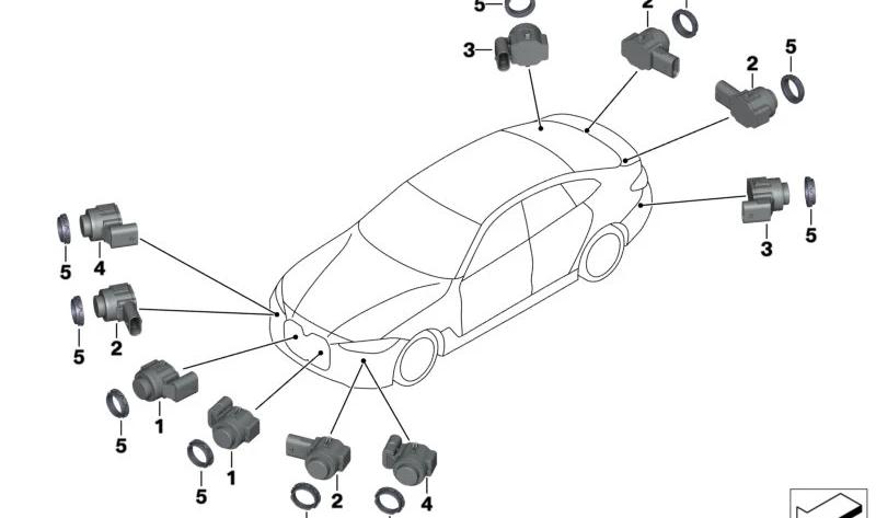 BMW 66209827023 Ultraschallsensor Dravit grau WC36 - LEEBMANN24 