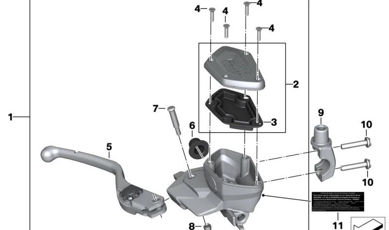 BMW Motorrad 32728555344 Satz Deckel Ausgleichsbehälter Bremse LEEBMANN24