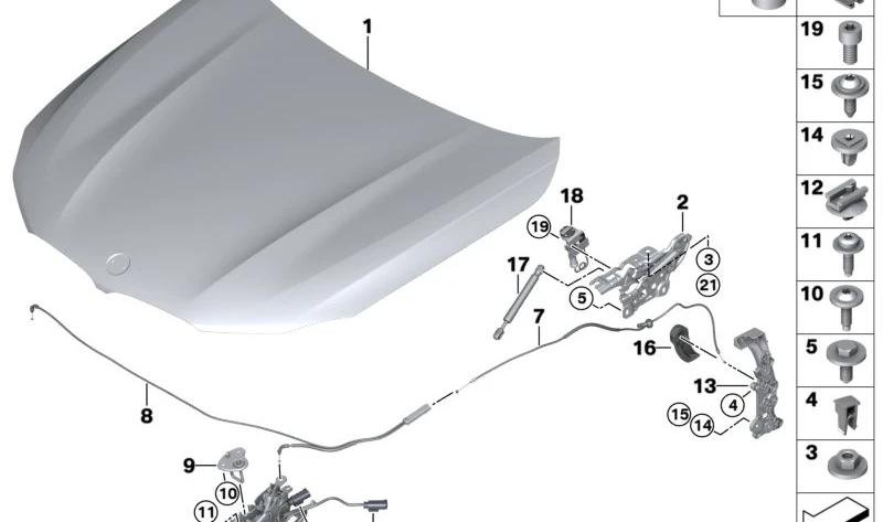 BMW 51237347403 Gasfeder Frontklappe Aktiv FGS - LEEBMANN24