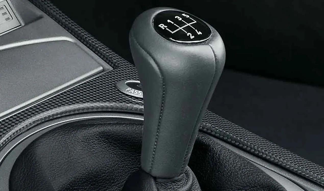 BMW Leder-Schaltknauf mit Dekorspange Perlglanz Chrom